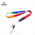 Werbe-Farbstoff Sublimation Druck Lanyard in glatten Polyester